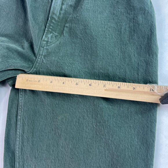 Abercrombie Fitch Jeans Womens 29x30* 90s Straight High Rise Green Denim Tag 28R - Picture 14 of 16